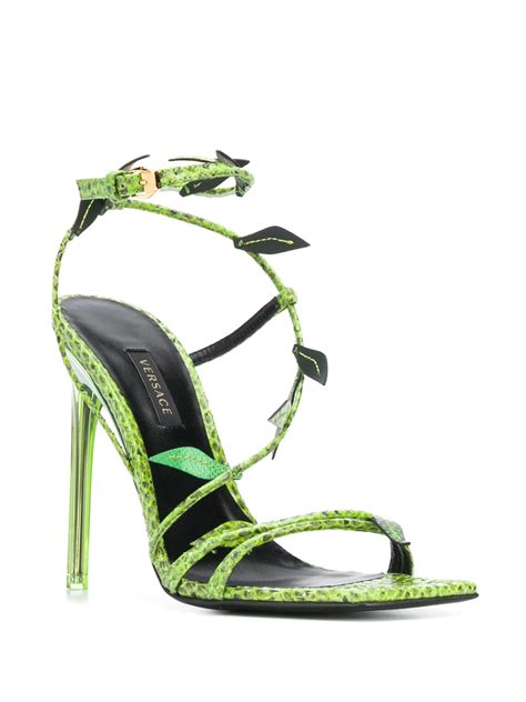 versace green ivy heels|versace heels for women.